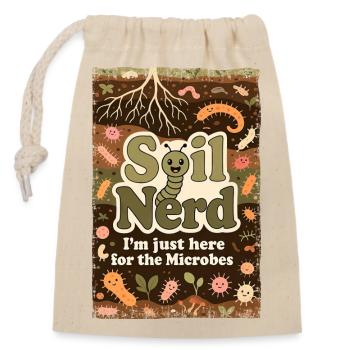 Bio Bärtner Self-Sufficiency Ecological Farmer Gar - Closable cotton gift bag (14x20cm) - nature - Front