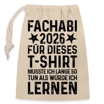 Fachabi 2026 - Sac cadeau en coton avec cordon (14 x 20 cm) - nature - Devant