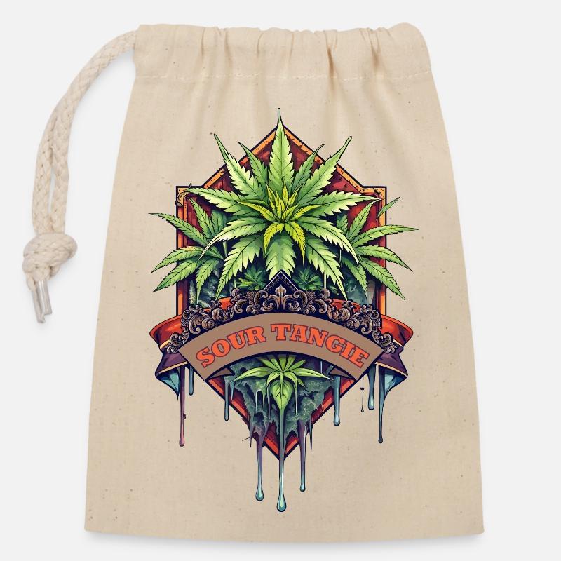 Sour Tangie - Verschließbarer Geschenkbeutel aus Baumwolle (14x20cm) - Natur