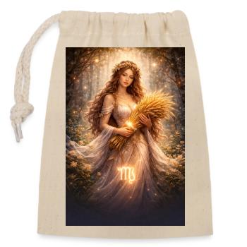 Virgin - Closable cotton gift bag (14x20cm) - nature - Front