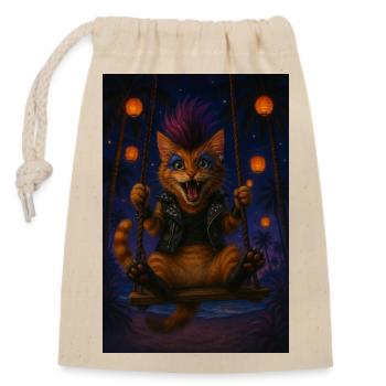 RockyZoo1 - Closable cotton gift bag (14x20cm) - nature - Front