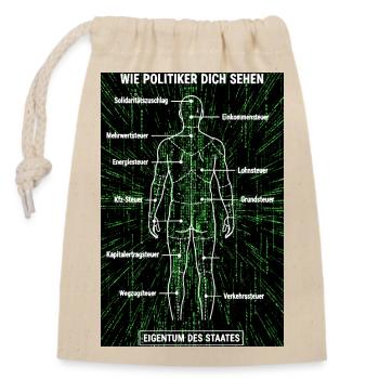 Matrix Dismantling Plan - Taxpayer Poster - Closable cotton gift bag (14x20cm) - nature - Front