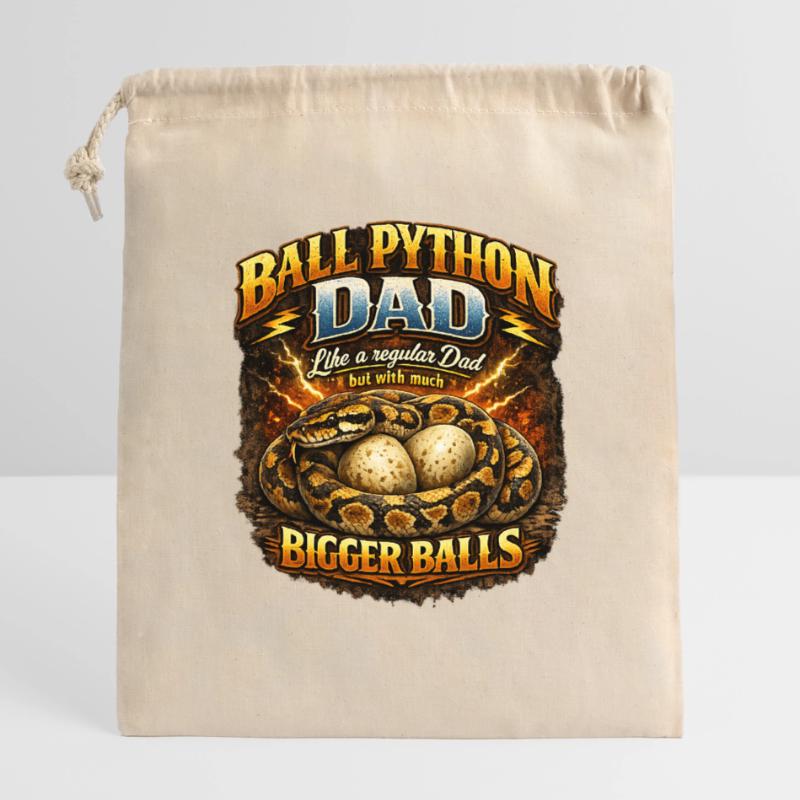 Ball Python Dad Bigger Eggs King Python Owner Closable cotton gift bag (14x20cm)