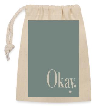 Affiche minimaliste d’art D’accord. - Sac cadeau en coton avec cordon (14 x 20 cm) - nature - Devant