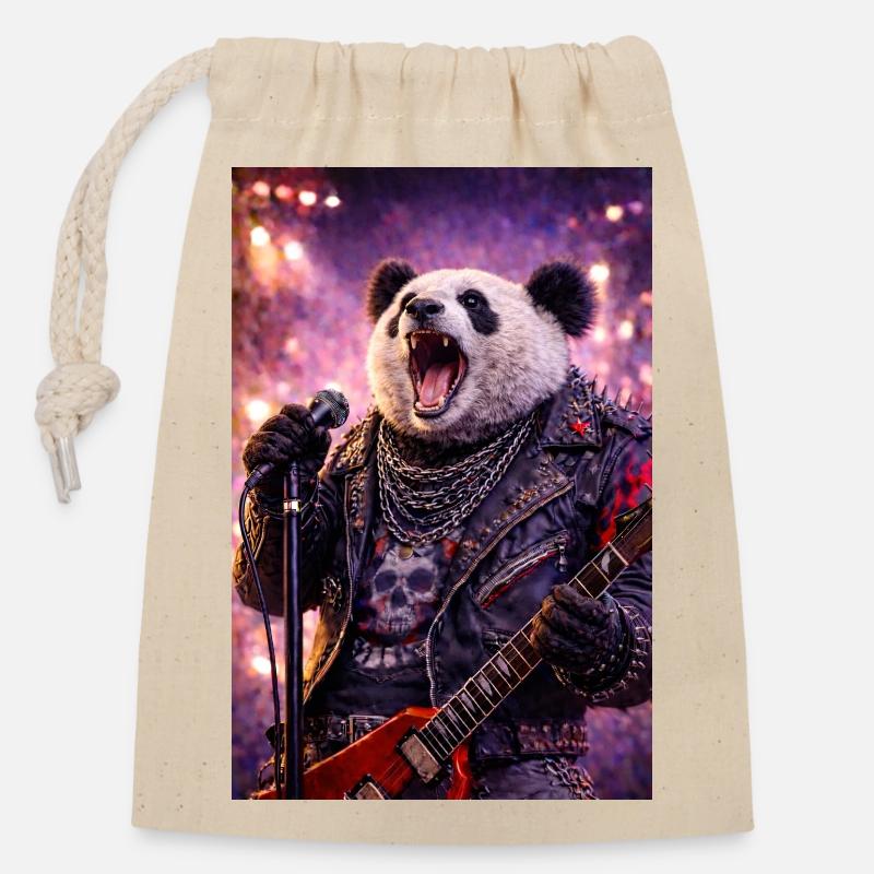 RockyZoo35 - Closable cotton gift bag (14x20cm) - nature