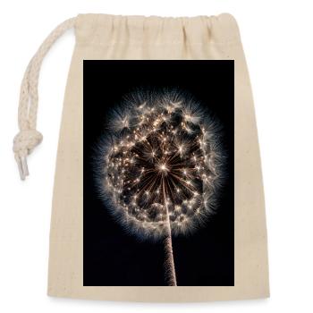 Leuchtendes Löwenzahn-Feuerwerk - Verschließbarer Geschenkbeutel aus Baumwolle (14x20cm) - Natur - Vorne