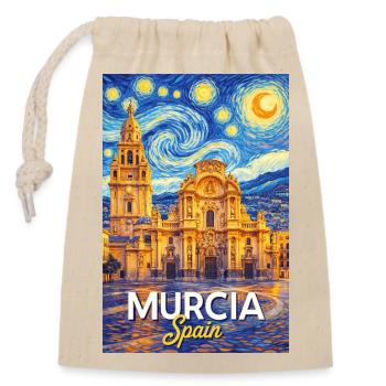 Murcia Spain - Verschließbarer Geschenkbeutel aus Baumwolle (14x20cm) - Natur - Vorne
