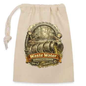 Waste Water Service-Techniker Steampunk - Verschließbarer Geschenkbeutel aus Baumwolle (14x20cm) - Natur - Vorne