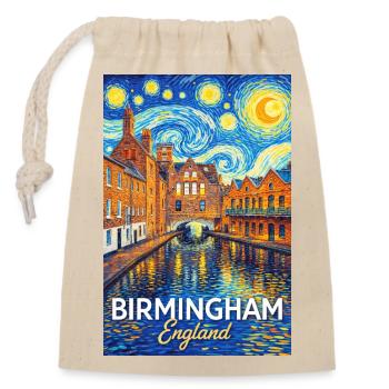 Birmingham, Angleterre - Sac cadeau en coton avec cordon (14 x 20 cm) - nature - Devant