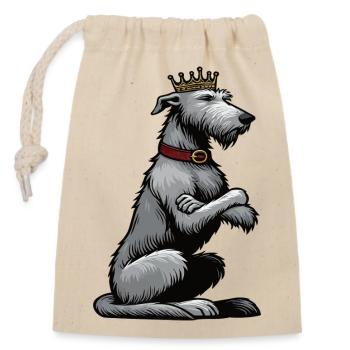 Irischer Wolfshund Wolfshundbesitzer Wolfshundfan - Verschließbarer Geschenkbeutel aus Baumwolle (14x20cm) - Natur - Vorne