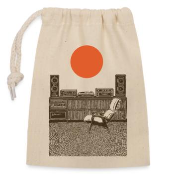 Audio enjoyment - Closable cotton gift bag (14x20cm) - nature - Front