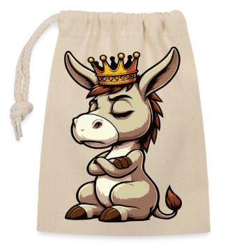 Donkey Donkey Donkey Holder Muli Long-Eared Donkey Muli - Closable cotton gift bag (14x20cm) - nature - Front