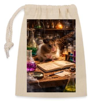 Chico 11 : Alchimiste Steampunk - Sac cadeau en coton avec cordon (14 x 20 cm) - nature - Devant