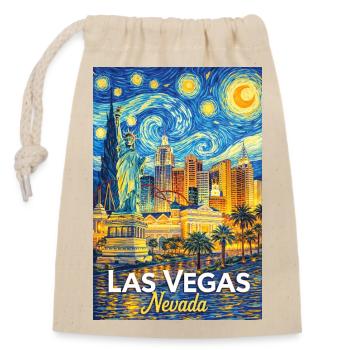 Las Vegas Nevada - Verschließbarer Geschenkbeutel aus Baumwolle (14x20cm) - Natur - Vorne