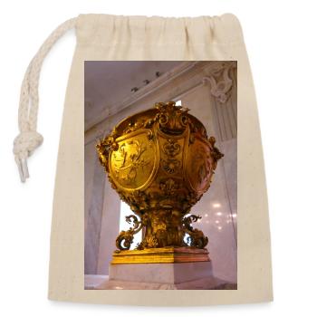 Antike barocke vergoldete Vase - Verschließbarer Geschenkbeutel aus Baumwolle (14x20cm) - Natur - Vorne