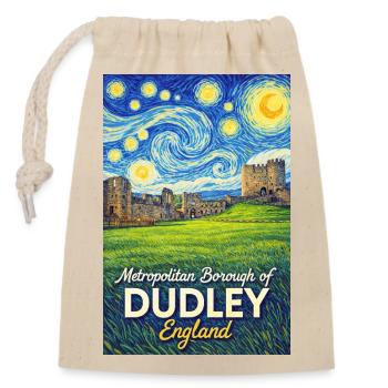 Dudley England Nuit étoilée - Sac cadeau en coton avec cordon (14 x 20 cm) - nature - Devant
