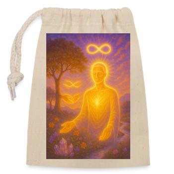 Aura of Infinity - Closable cotton gift bag (14x20cm) - nature - Front