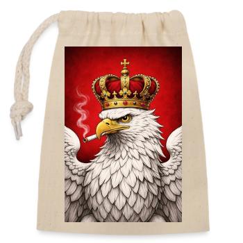 Polish Eagle - Closable cotton gift bag (14x20cm) - nature - Front