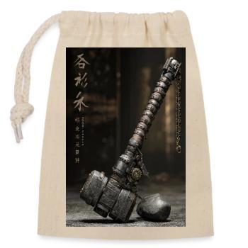 Ironbound Gavel of the Ancients - Closable cotton gift bag (14x20cm) - nature - Front