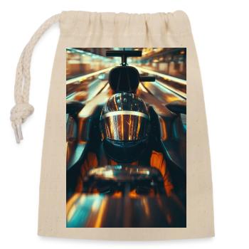 Casque de course Neon Apex en mouvement - Sac cadeau en coton avec cordon (14 x 20 cm) - nature - Devant