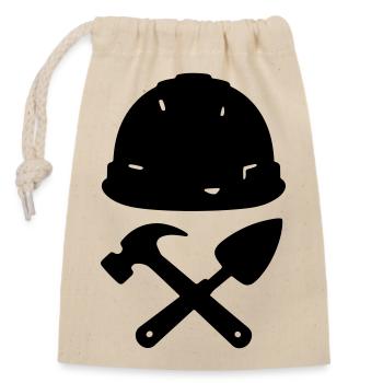T-shirt Construction - Builder Tools Helmet - Sac cadeau en coton avec cordon (14 x 20 cm) - nature - Devant