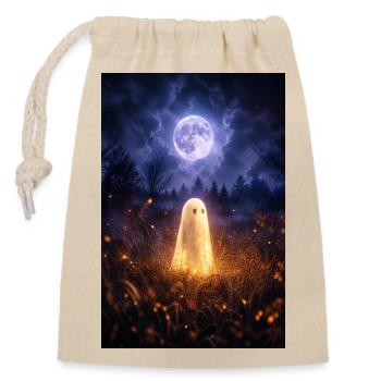 Fantôme au clair de lune dans le Champ des Lanternes - Sac cadeau en coton avec cordon (14 x 20 cm) - nature - Devant