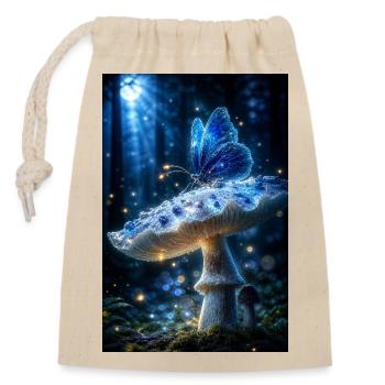 Bioluminescent Forest Butterfly - Closable cotton gift bag (14x20cm) - nature - Front