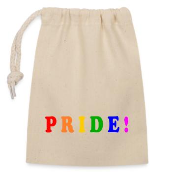 Pride - Verschließbarer Geschenkbeutel aus Baumwolle (14x20cm) - Natur - Vorne