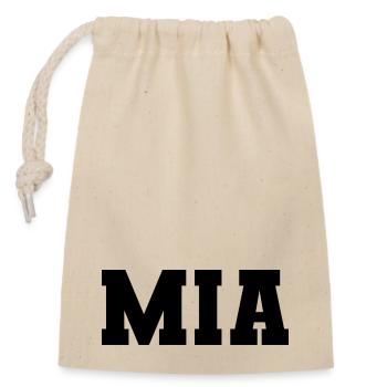 Nom - Mia - Sac cadeau en coton avec cordon (14 x 20 cm) - nature - Devant