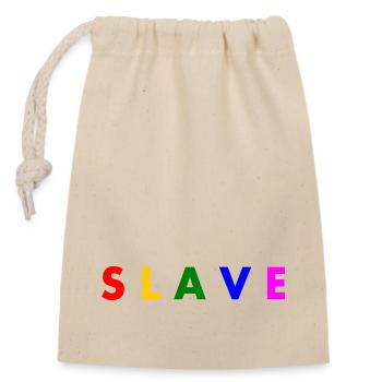 Slave - Closable cotton gift bag (14x20cm) - nature - Front