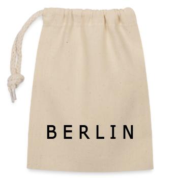 Berlin - Closable cotton gift bag (14x20cm) - nature - Front