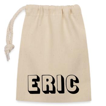 Name - Eric - Closable cotton gift bag (14x20cm) - nature - Front
