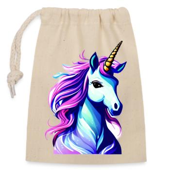 Licorne Mythique Animal Fille Licornes Licorne - Sac cadeau en coton avec cordon (14 x 20 cm) - nature - Devant