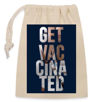 Design Creative Collage Vaccines 1 - Closable cotton gift bag (14x20cm) - nature - Front