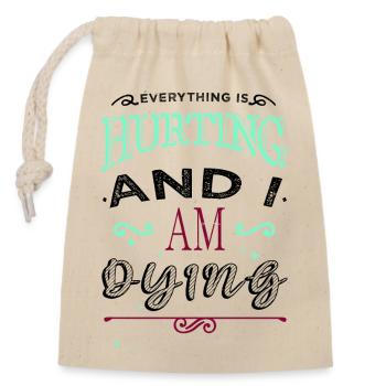 Gift Outdoors Cool Joke Disc Brake Happy Gift Idea - Closable cotton gift bag (14x20cm) - nature - Front