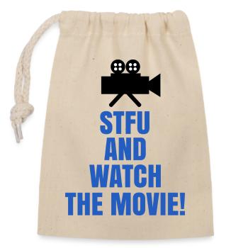 Cinéma Streaming Déclaration Caméra - Sac cadeau en coton avec cordon (14 x 20 cm) - nature - Devant