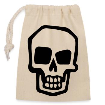 Skeleton Costume Bones Halloween Horror - Closable cotton gift bag (14x20cm) - nature - Front