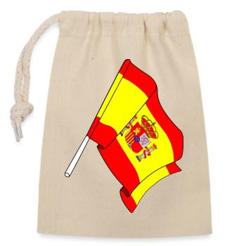 Drapeau de l’Espagne - Sac cadeau en coton avec cordon (14 x 20 cm) - nature - Devant