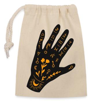 Mystical palmistry - Closable cotton gift bag (14x20cm) - nature - Front
