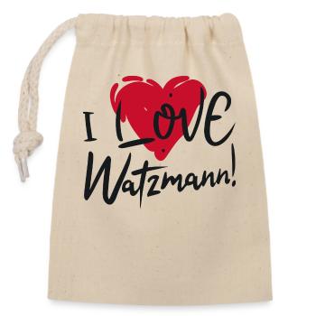 Watzmann Begeisterung Naturverbundenheit Gefühle - Verschließbarer Geschenkbeutel aus Baumwolle (14x20cm) - Natur - Vorne