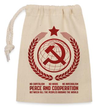 Emblème de l’Unité Mondiale - Sac cadeau en coton avec cordon (14 x 20 cm) - nature - Devant