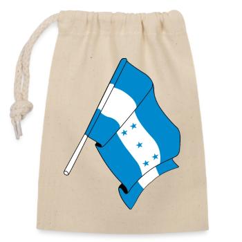 Flagge von Honduras - Verschließbarer Geschenkbeutel aus Baumwolle (14x20cm) - Natur - Vorne