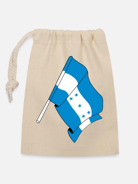 Flagge von Honduras - Verschließbarer Geschenkbeutel aus Baumwolle (14x20cm) - Natur