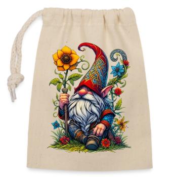 Gnome Goblin Elf - Closable cotton gift bag (14x20cm) - nature - Front