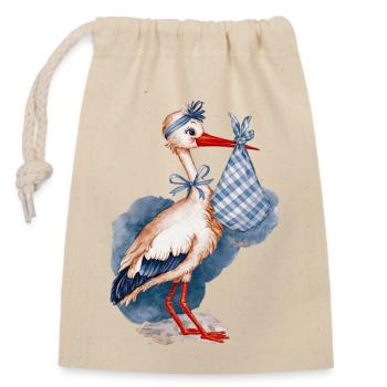 Its a Boy - Closable cotton gift bag (14x20cm) - nature - Front