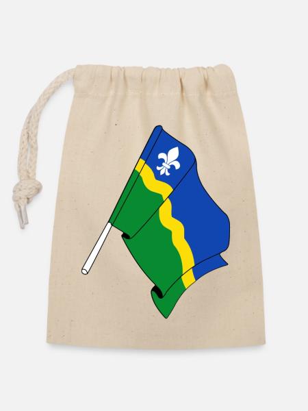 Flagge der Provinz Flevoland - Verschließbarer Geschenkbeutel aus Baumwolle (14x20cm) - Natur