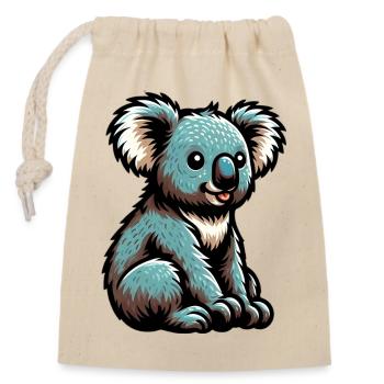 Koala - Closable cotton gift bag (14x20cm) - nature - Front