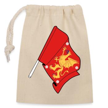 Östergötland County flag - Closable cotton gift bag (14x20cm) - nature - Front