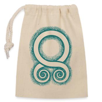 Troll Cross A Symbol of Protection - Closable cotton gift bag (14x20cm) - nature - Front