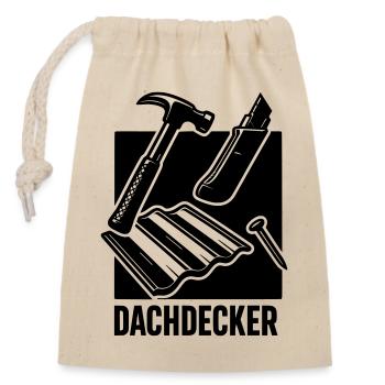 Roofing Tools - Closable cotton gift bag (14x20cm) - nature - Front